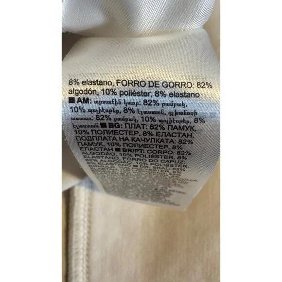 Banana Republic Size Medium Womens Cream Hoodie  Cotton/Polyester Blend - Picture 3 of 12